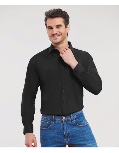 R-R-934M-0-Mens L/S Poly-Cotton Easy Care Poplin Shirt